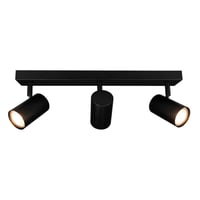 LED Plafondspot Zwart Trio - Kantelbaar - Dimbaar - GU10 fitting – Opbouw