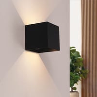 USB Oplaadbare Wandlamp Zwart - Draadloos - 4000 mAh Accu - Geschikt voor Binnen & Buiten