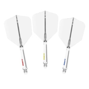 Plumas Cuesoul ROST 77 Transparent With Yellow Red Blue Logo Big Wing