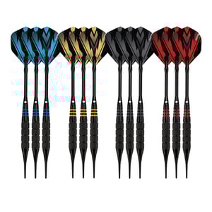 KOTO Brass Multiset - 12 Soft Tip Darts - 16 gram Dartpile