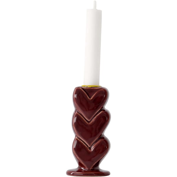 Kandelaar Hartjes Bordeaux Rood