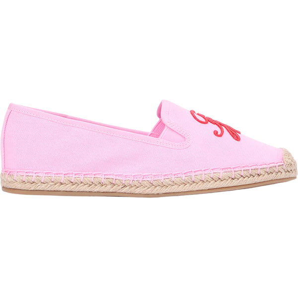 Espadrilles Logo Embroidery Canvas Roze