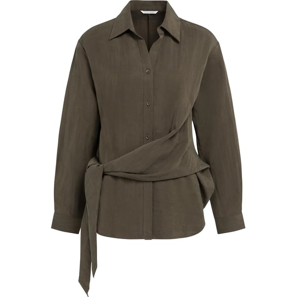 Blouse Knoopsluiting Bruin
