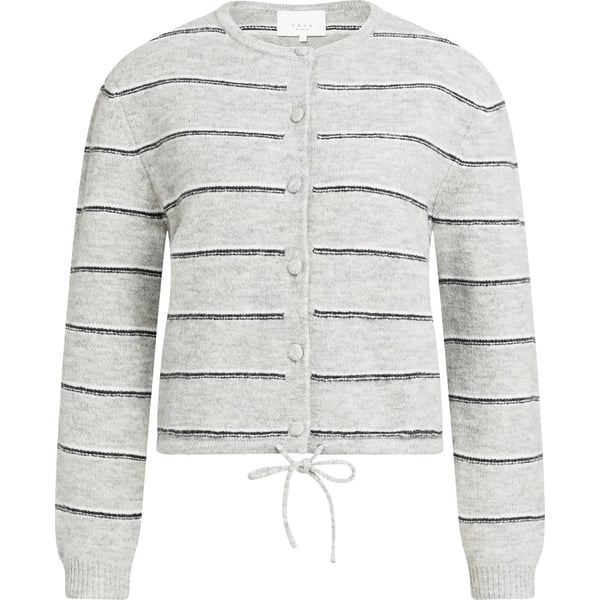 Vest gebreid gestreept Grijs