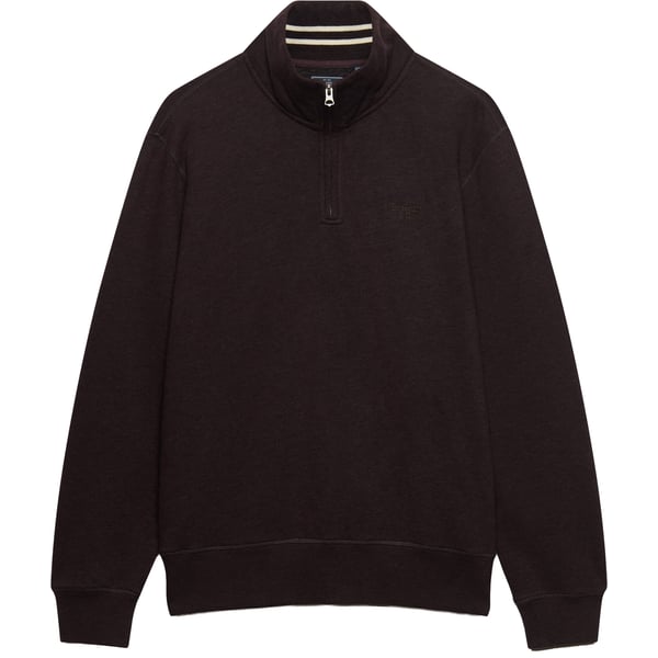 Half Zip Sweater Essential Serif Logo Bordeaux Rood