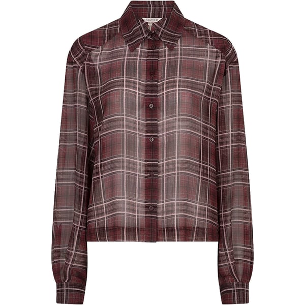 Blouse Autumn Check Bordeaux Rood
