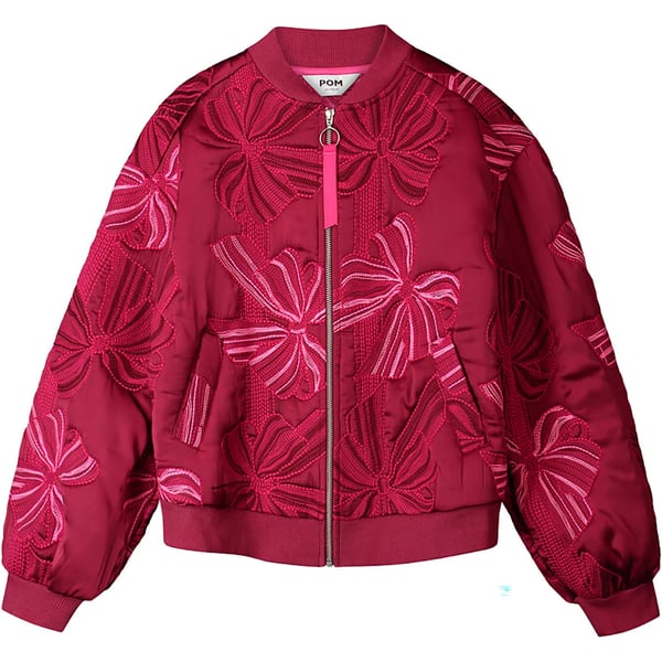 Bomberjack Ashley Embroidery Bows Bordeaux Rood