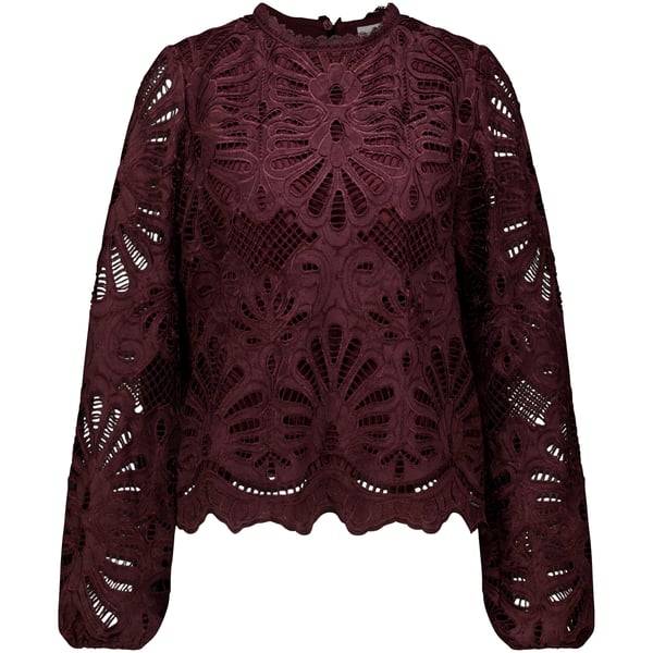 Blouse Jaike Long balloon Sleeve Bordeaux