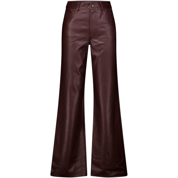 Broek Kunstleer Regular lengte Bordeaux Rood