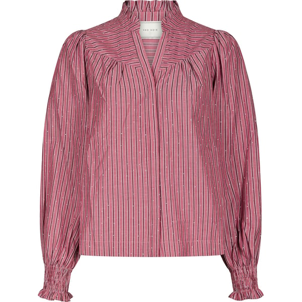Blouse Astrida Soft Stripe Stone Roze