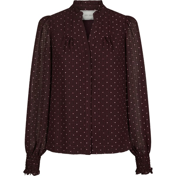 Blouse Astrida Dotted Bordeaux Rood