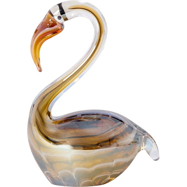 Ornament&nbsp;Zwaan 12 x 7 x17&nbsp;cm&nbsp; Bruin