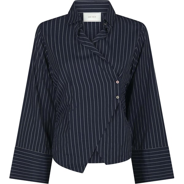 Blouse Fenli Slim tripe Blauw