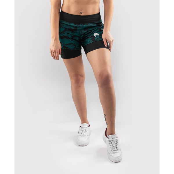 Venum Defender Hybrid Compressie Short  - Zwart/Groen - L