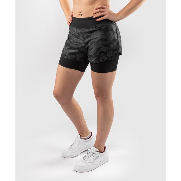 Venum Defender Hybrid Compressie Short  - Zwart/Zwart - XL