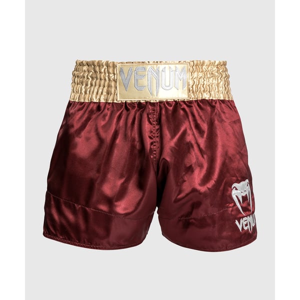 Venum Classic Muay Thai Short - Bordeaux/Goud/Wit-L