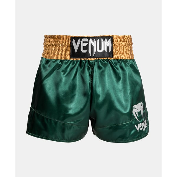 Venum Classic Muay Thai Short - Groen/Goud/Wit -L